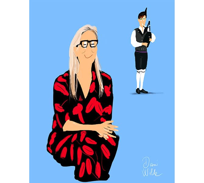 Ilustración Meryl Streep en Oviedo